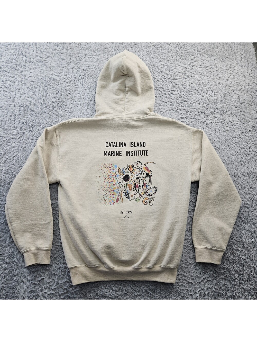 CIMI Catalina Island Marine Institute Hoodie Sweatshirt Medium Graphic *String